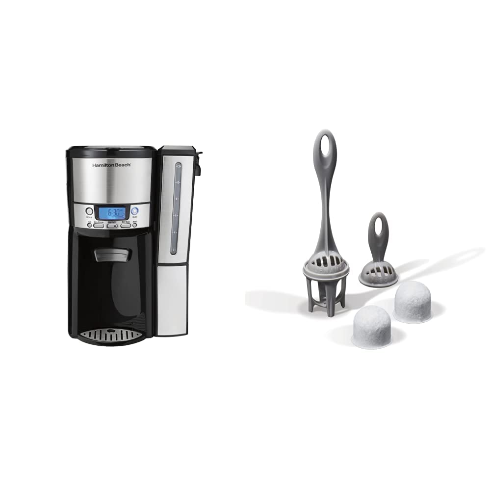 Charcoal Coffee Maker Water Filter Replacement Pods and Handle, 2-Pack and 12 Cup Coffee Maker Q12010