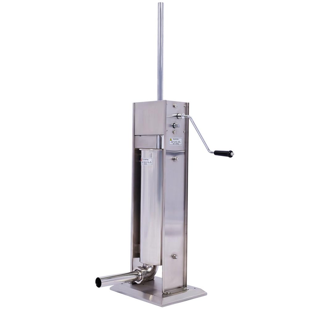 7L Stainless Steel Vertical Sausage Stuffer with 4 Stuffing Tubes O848854