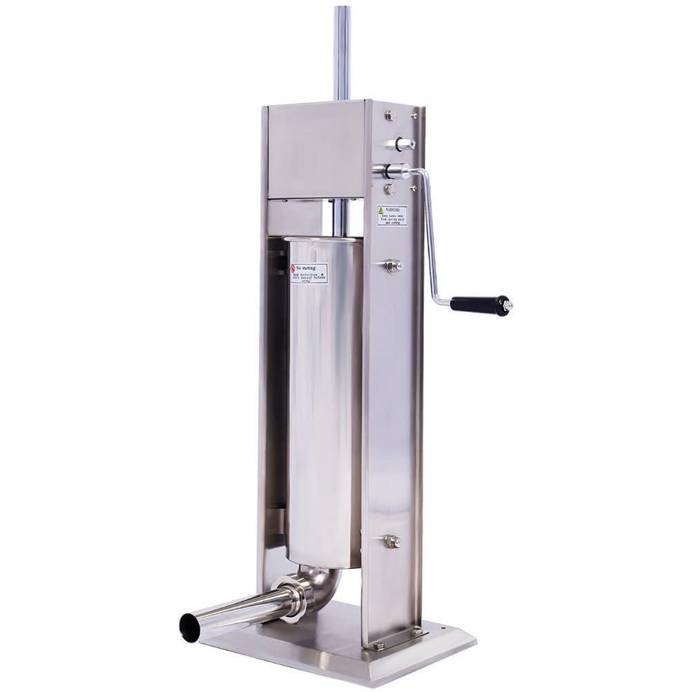7L Stainless Steel Vertical Sausage Stuffer with 4 Stuffing Tubes O848854