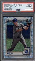 2020 Bowman Chrome Prospects Bobby Witt Jr. Refractor Rookie Card PSA 10 J447733