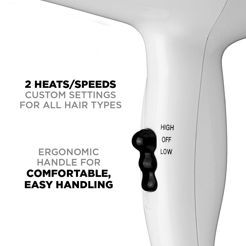 1875W Mid-Size White Hair Dryer D24378