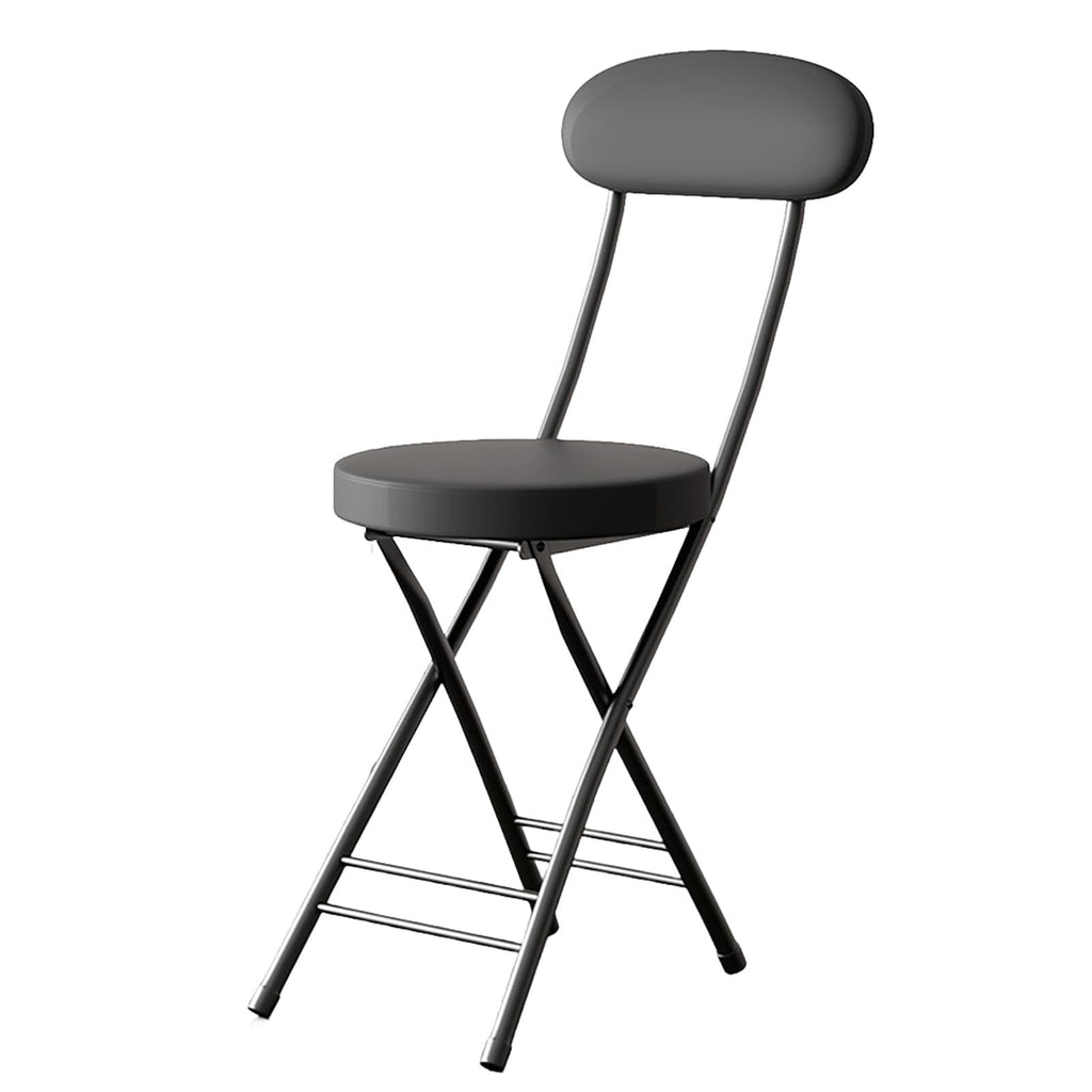 Black 18in PU Padded Foldable Counter Height Stool J56493