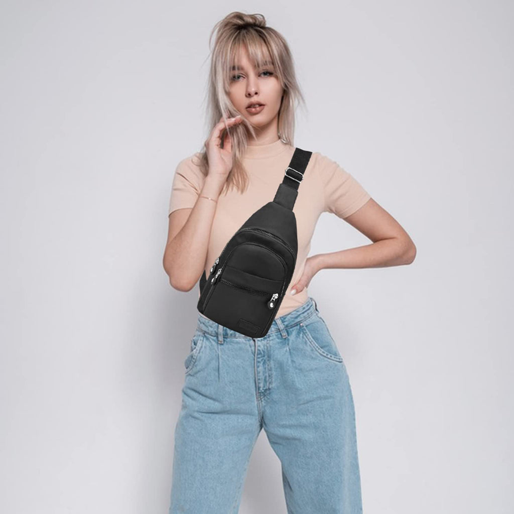 Small Black Sling Crossbody Bag B3405