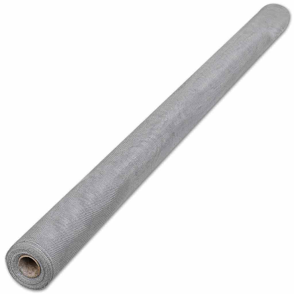 Aluminum Mesh Screen 39.4x196.9 Inch Silver Mesh Roll B392437