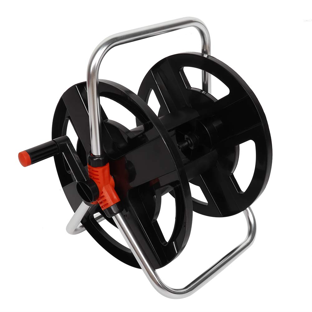 Heavy Duty Aluminum Hand Cranked Hose Reel Cart with 114ft Capacity F45579