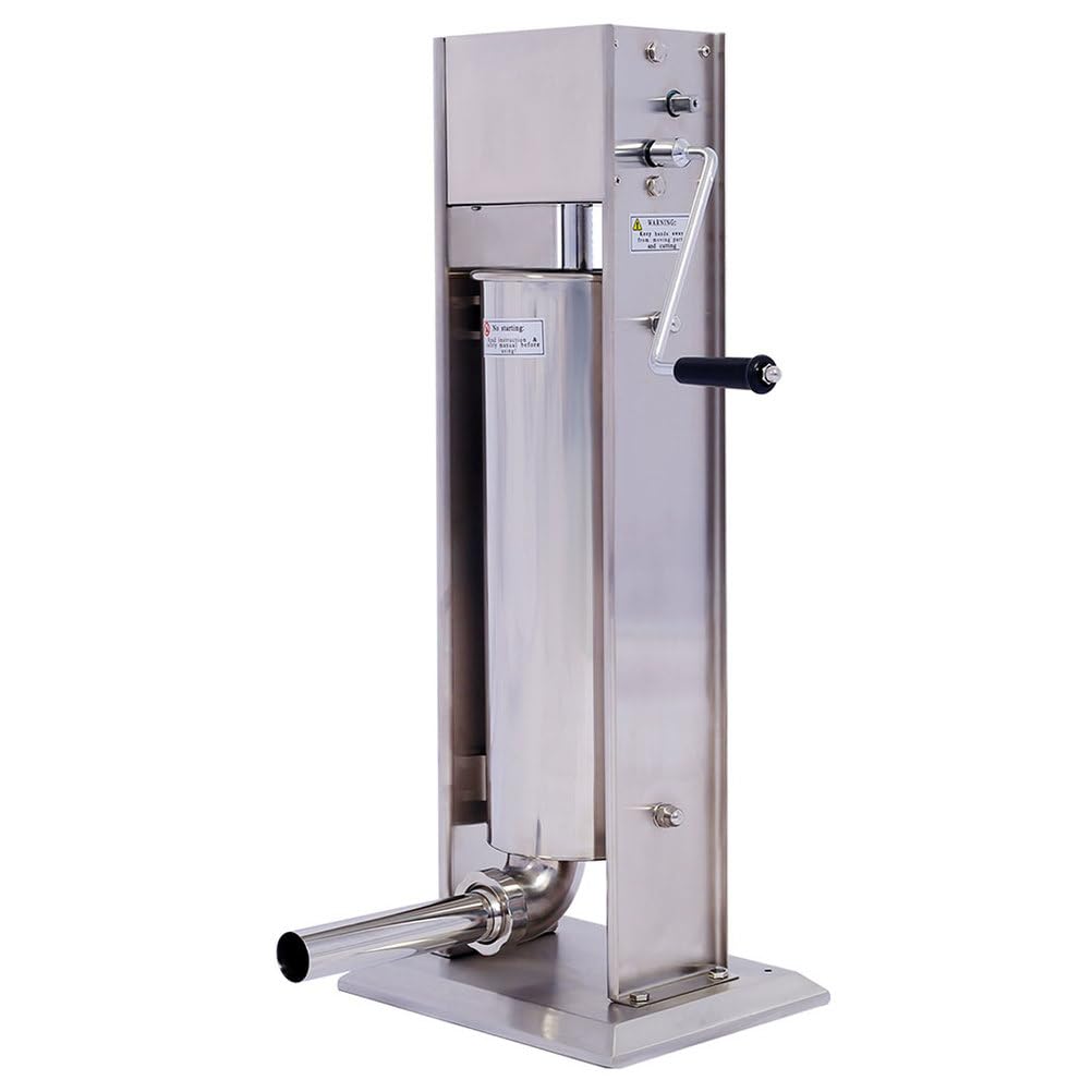 7L Stainless Steel Vertical Sausage Stuffer with 4 Stuffing Tubes O848854