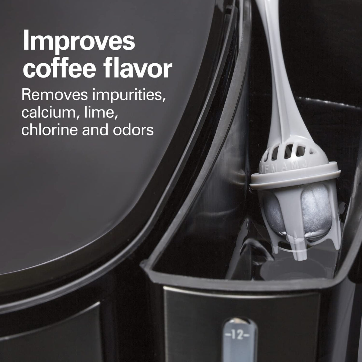 Charcoal Coffee Maker Water Filter Replacement Pods and Handle, 2-Pack and 12 Cup Coffee Maker Q12010