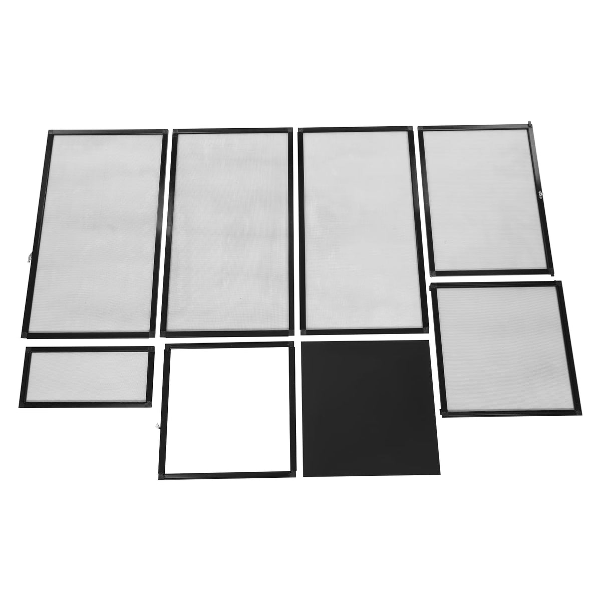 Black Large Aluminum Screen Reptile Terrarium Cage with Locking Latch I4358