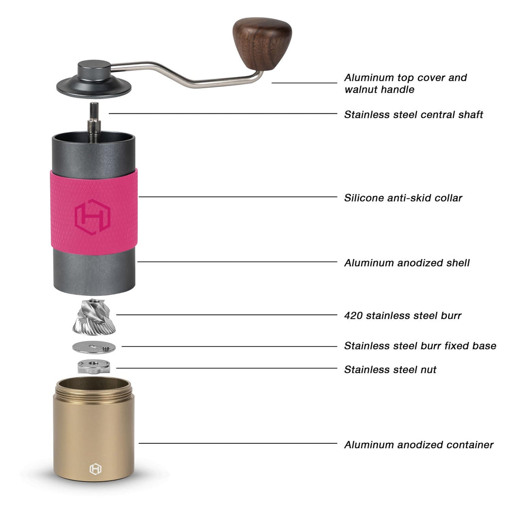 Manual Coffee Grinder 30g CNC Stainless Steel Conical Burr G980661