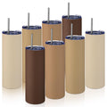 8 Pcs 20oz Insulated Stainless Steel Tumbler with Lid and Straw R90897