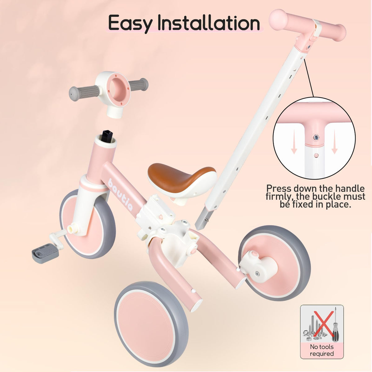 5 in 1 Toddler Bike with Push Handle E918389