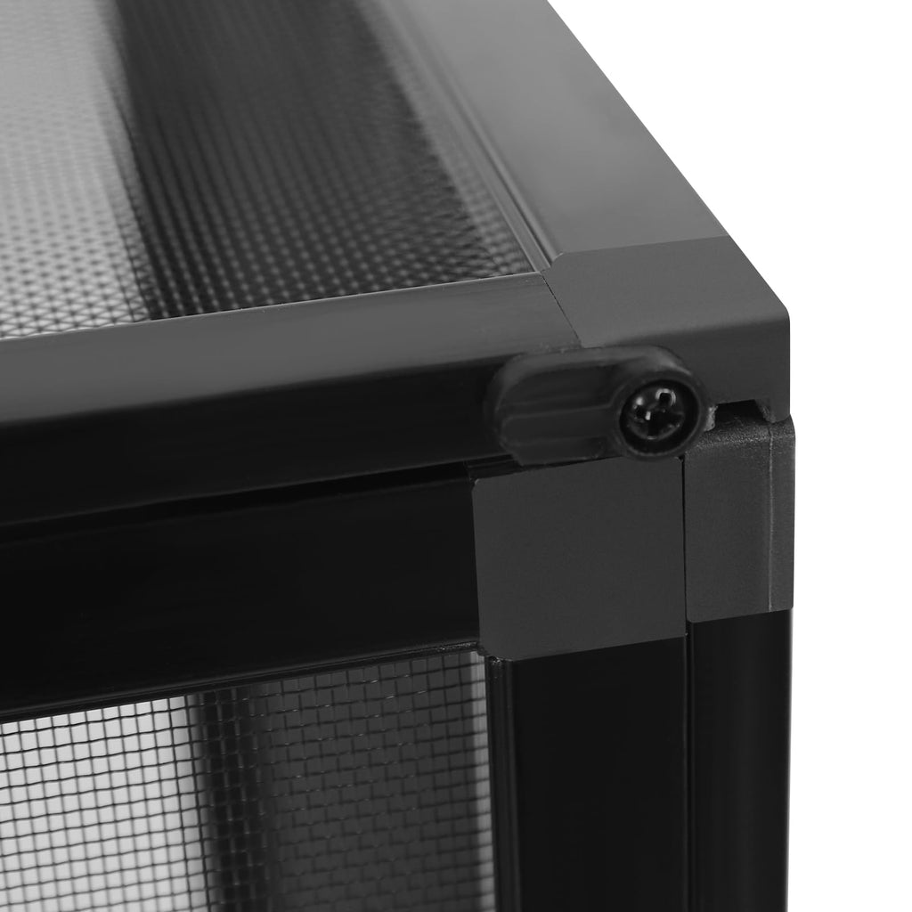 Black Large Aluminum Screen Reptile Terrarium Cage with Locking Latch I4358