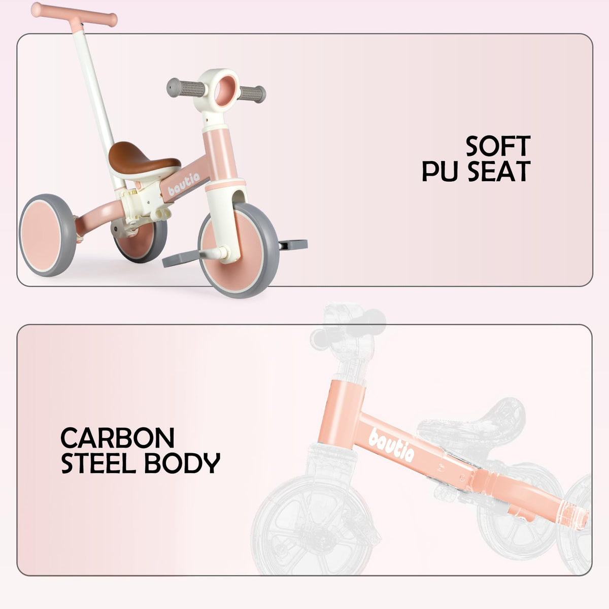 5 in 1 Toddler Bike with Push Handle E918389