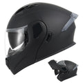 Full Face Flip Up Matte Black Motorcycle Helmet M9313