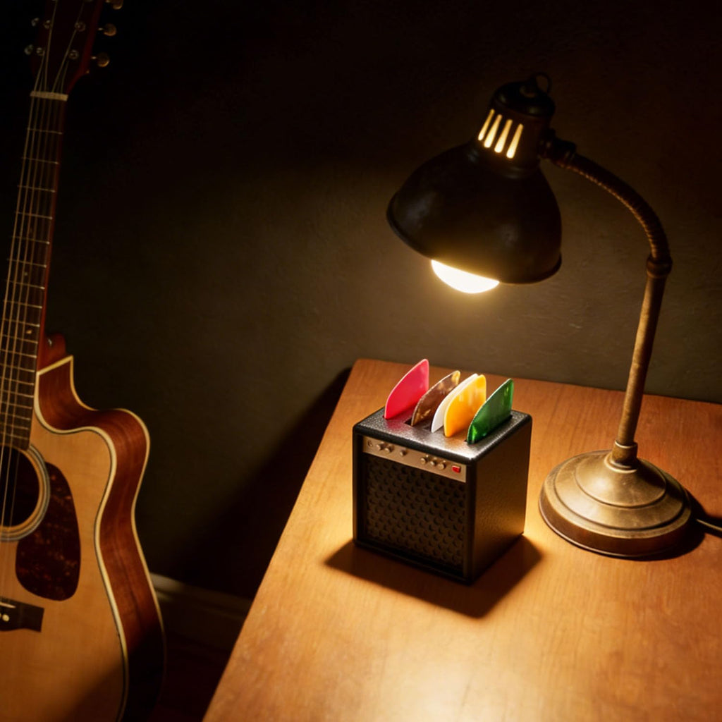 Guitar Picks Holder Box with 5 Guitar Picks L1435