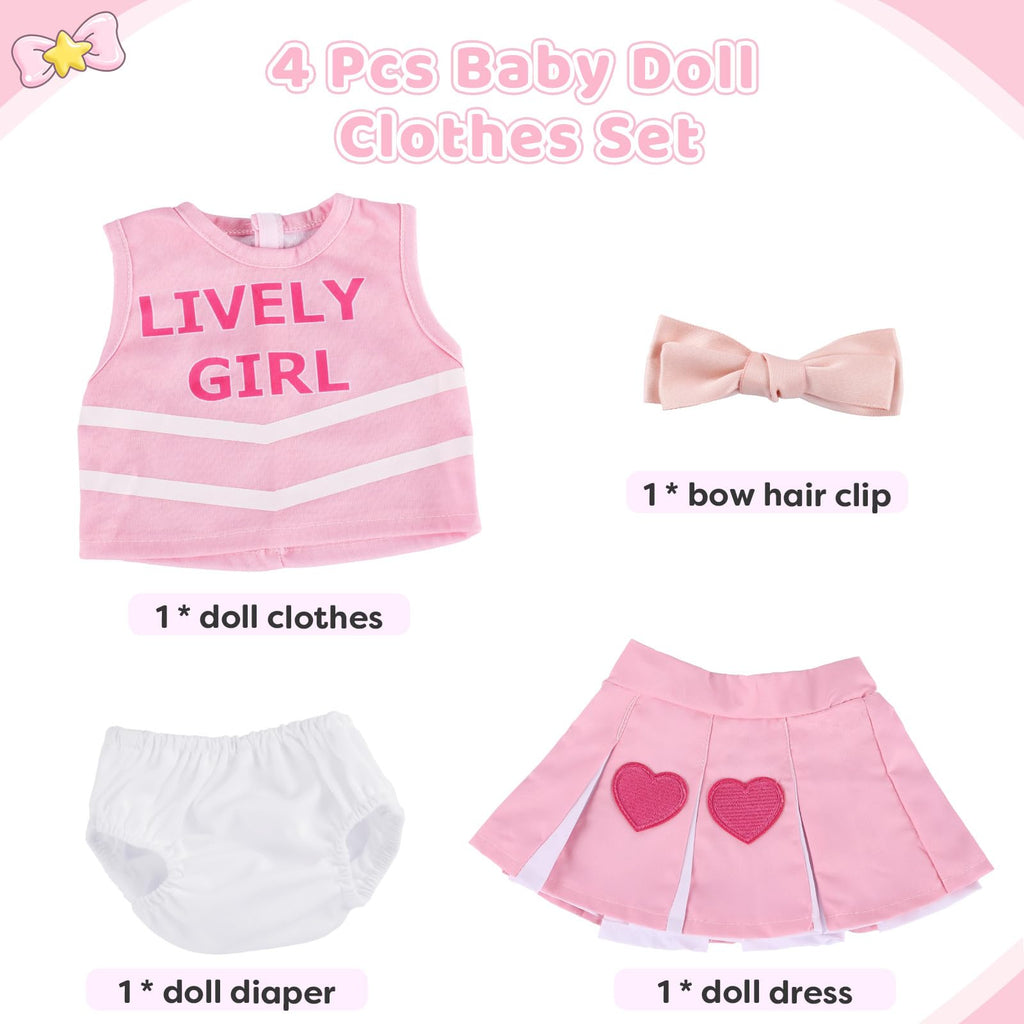 4 Pcs Reborn Baby Doll Clothes Set R37758