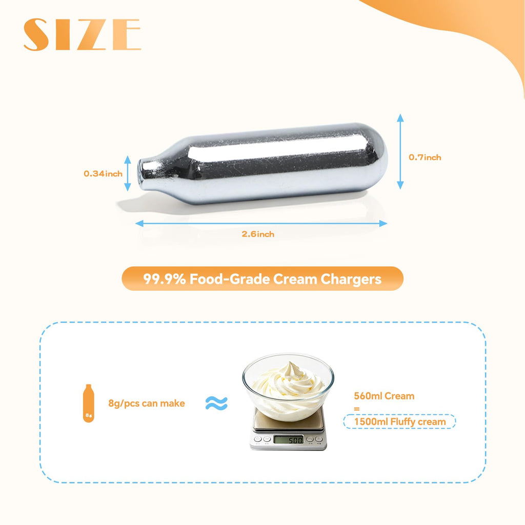8g Whipped Cream Chargers Food Grade X11295