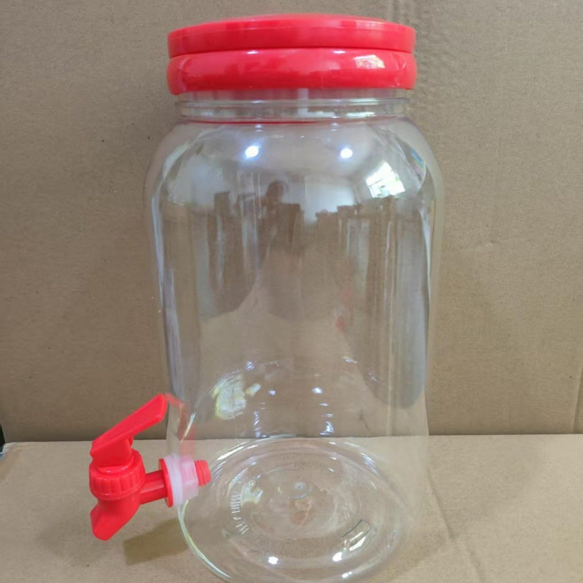 3.8L Clear PE Juice Bottle with Spigot G503968