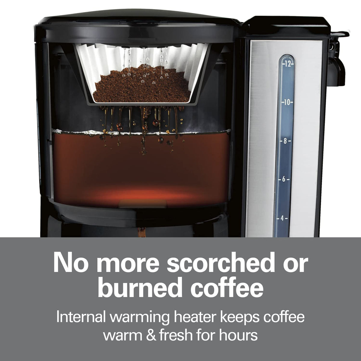 Charcoal Coffee Maker Water Filter Replacement Pods and Handle, 2-Pack and 12 Cup Coffee Maker Q12010