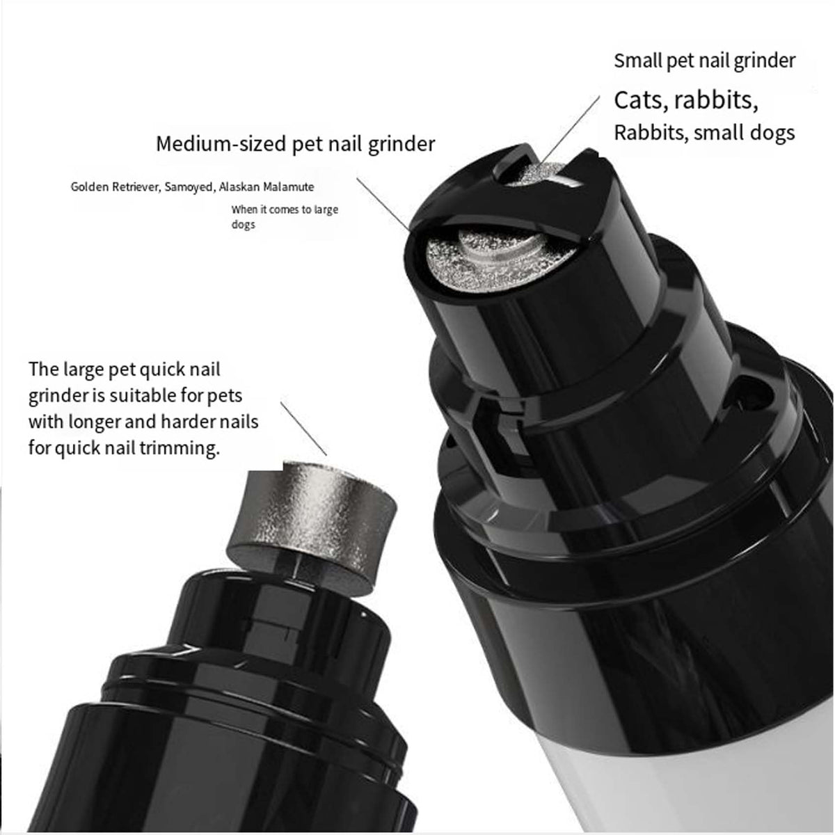 Silent Dog Nail Grinder with LED Light A270