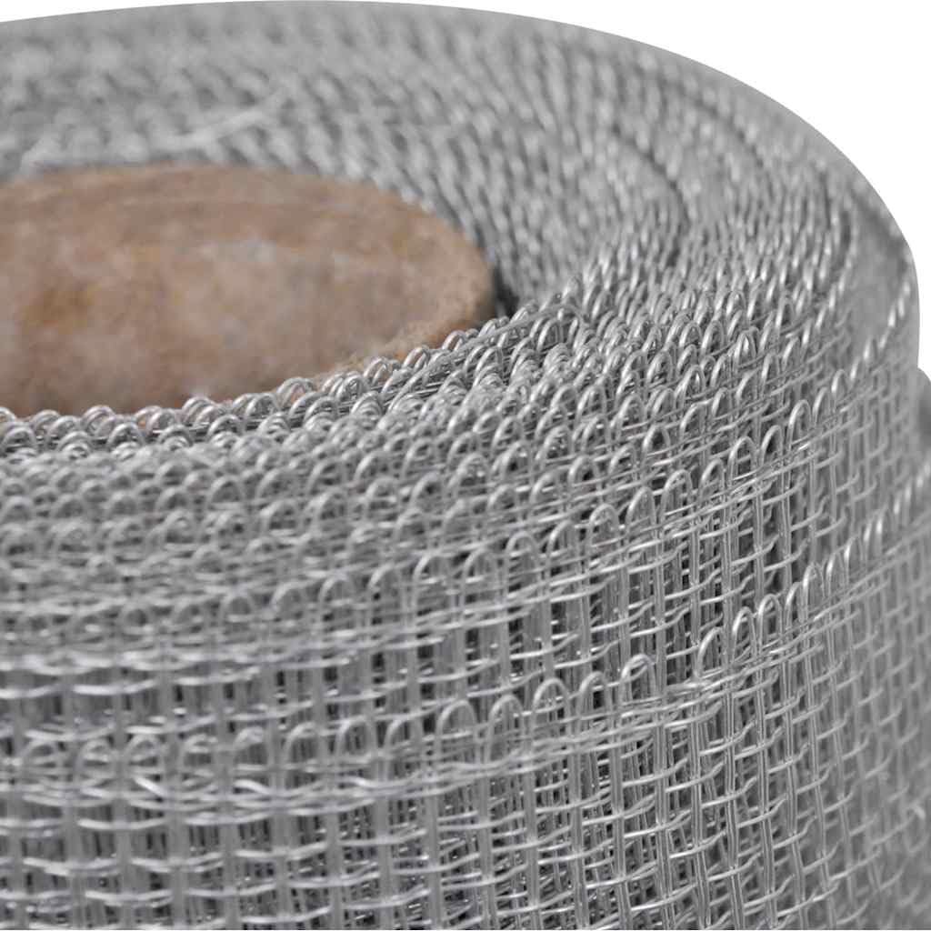 Aluminum Mesh Screen 39.4x196.9 Inch Silver Mesh Roll B392437