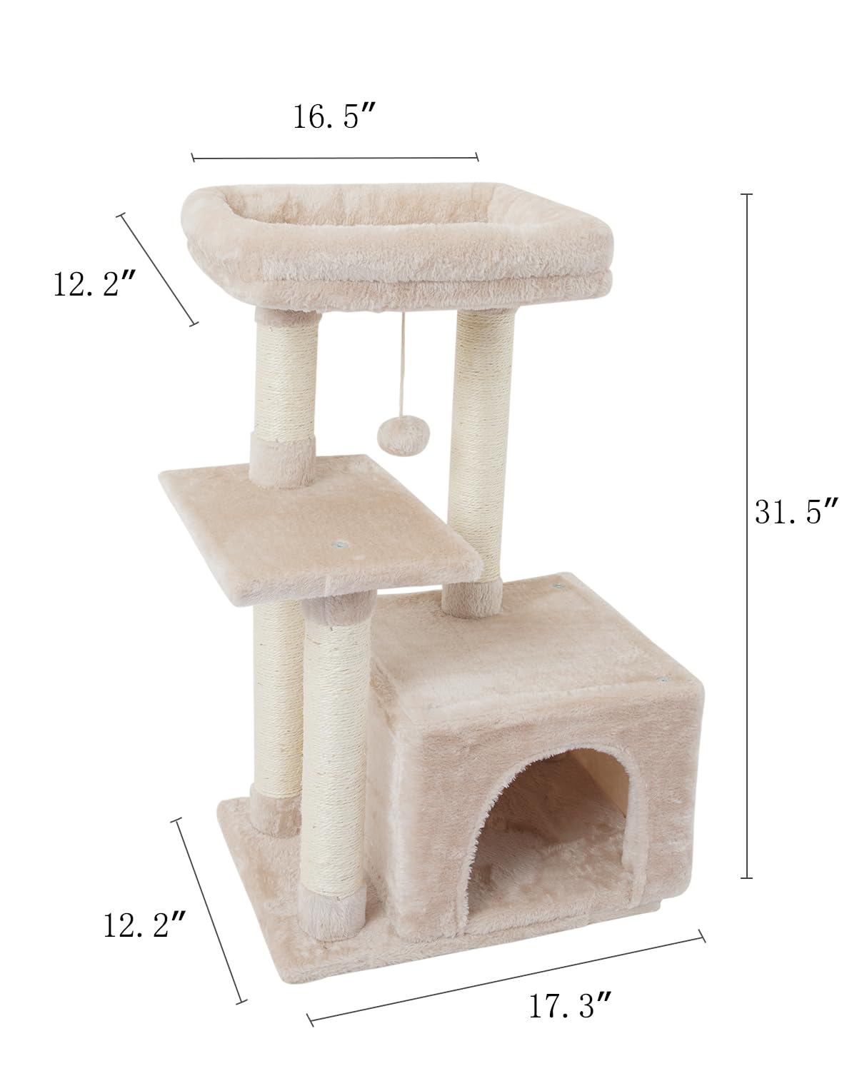 Cat Tree with Sisal Scratching Posts K372382