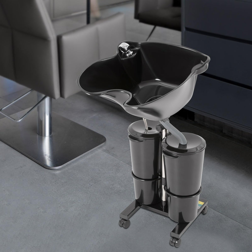 Portable Shampoo Sink with Electric Pump and Adjustable Height N425