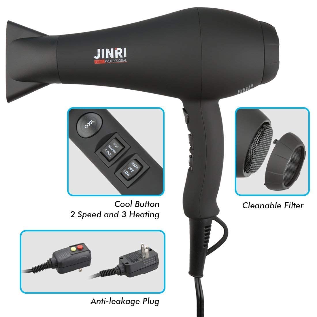 1875W Low Noise Ionic Hair Dryer D40139