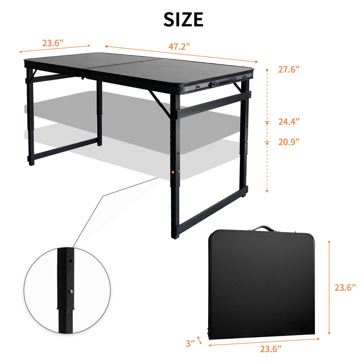 Folding Aluminum Camping Table X81245