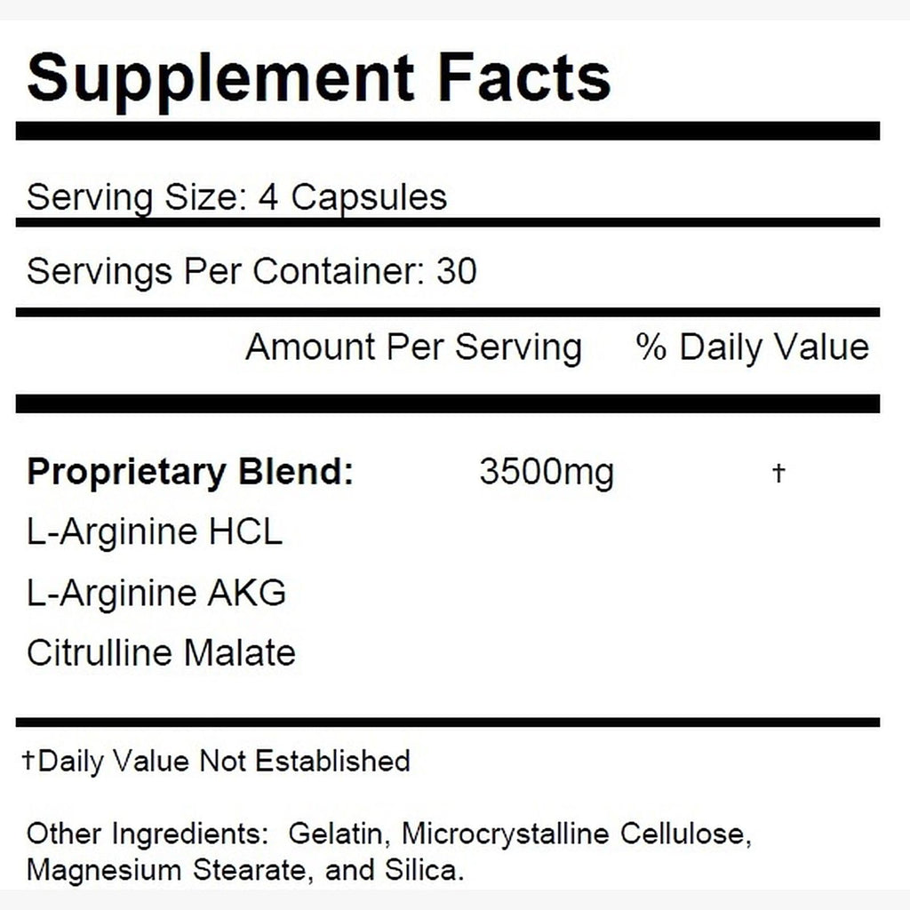 Nitric Oxide Complex 3500mg 240 Capsules K117