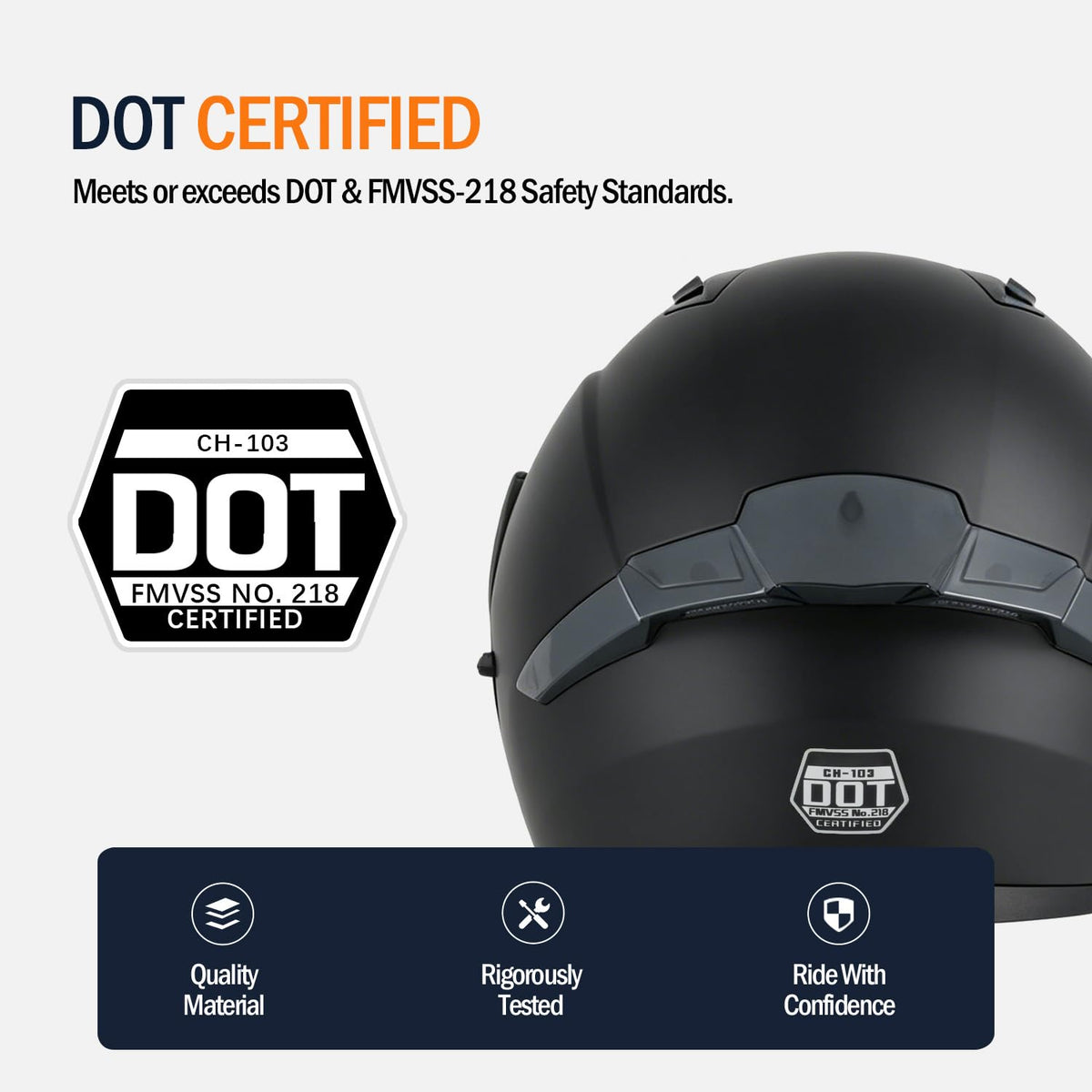 Full Face Flip Up Matte Black Motorcycle Helmet M9313