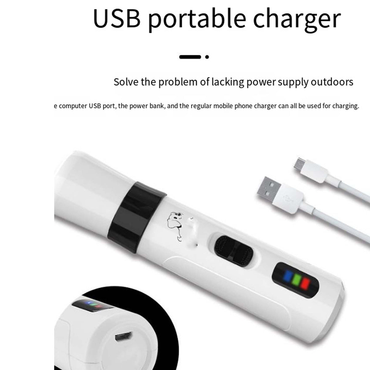 Silent Dog Nail Grinder with LED Light A270