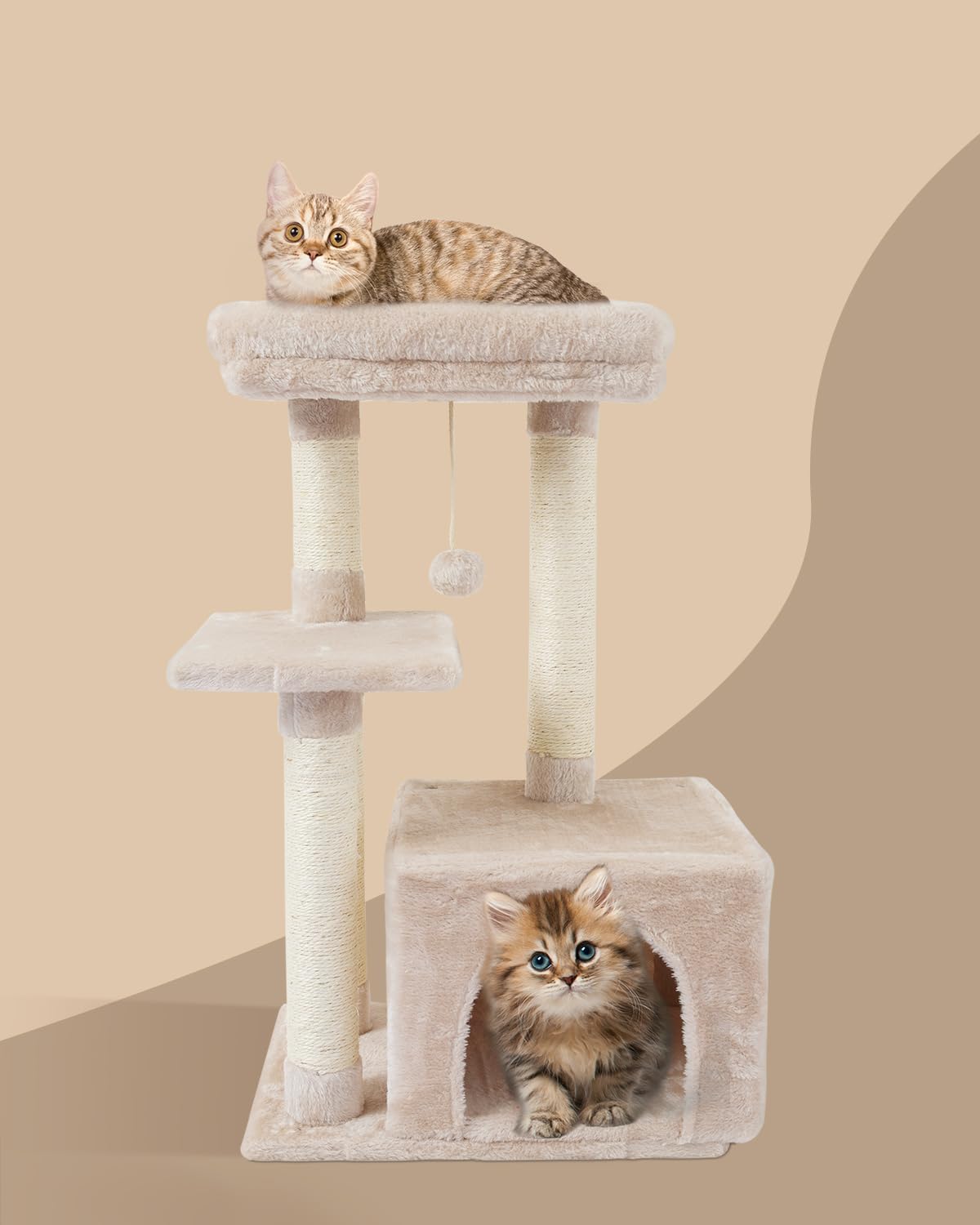 Cat Tree with Sisal Scratching Posts K372382