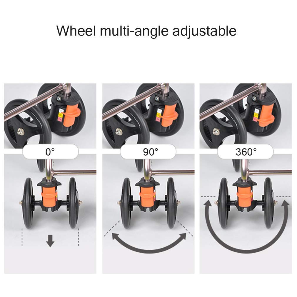 4 Wheels Foldable Rollator Walker with Seat C977124