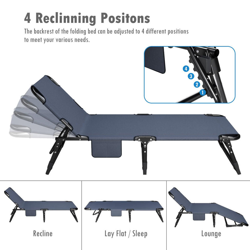 Folding Camping Cot with Pad M87958