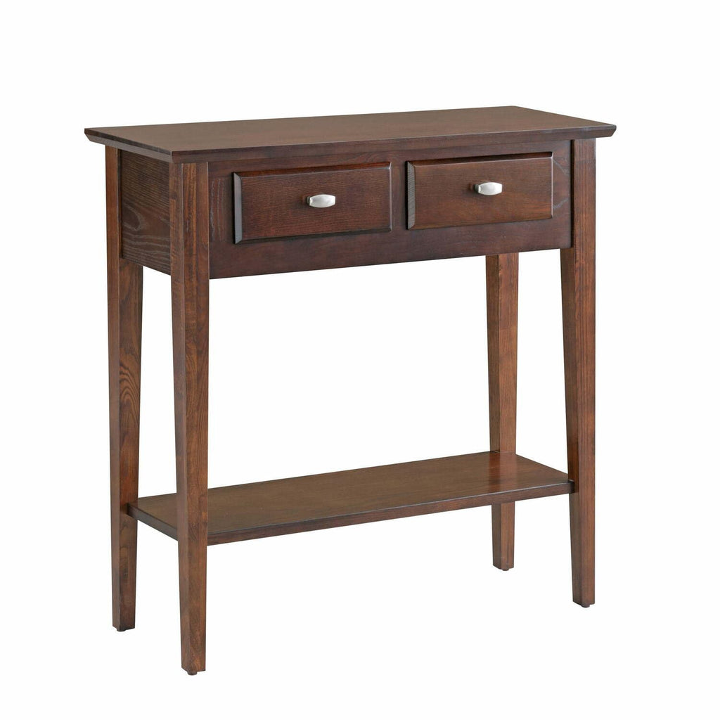 Slim Hallway Console Table with Two Drawers and Storage Shelf J791