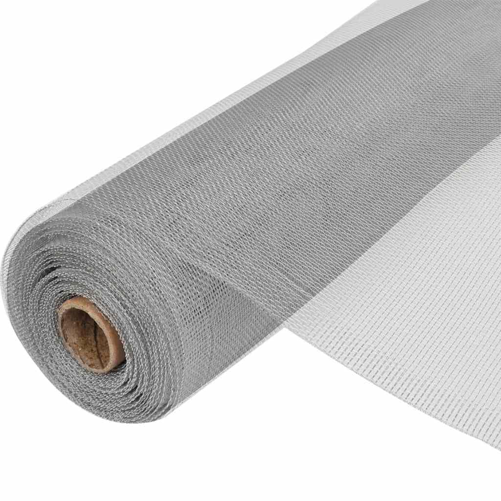 Aluminum Mesh Screen 39.4x196.9 Inch Silver Mesh Roll B392437