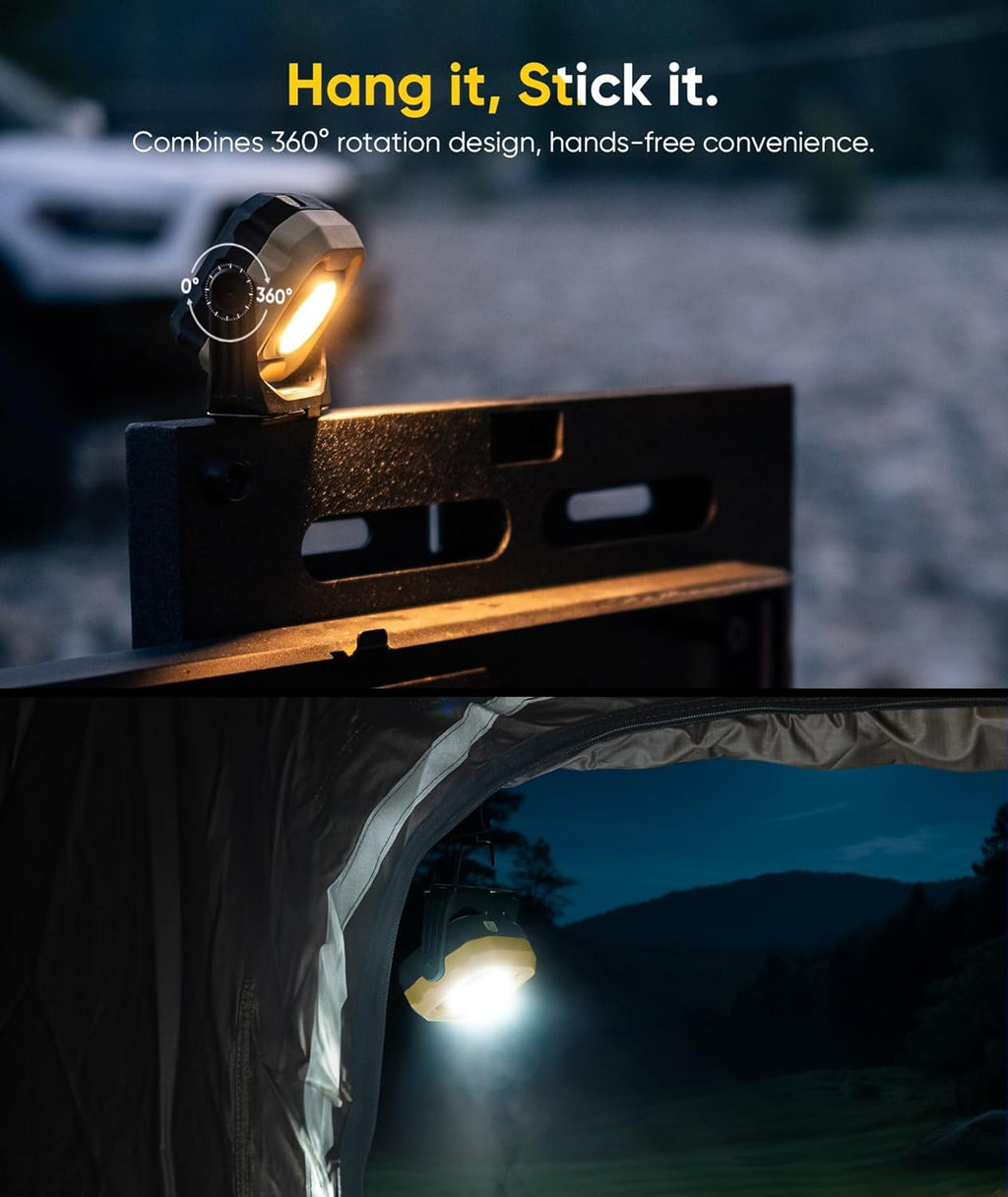 Magnetic IPX4 Waterproof 4000mAh LED Work Light 2 Pack R929