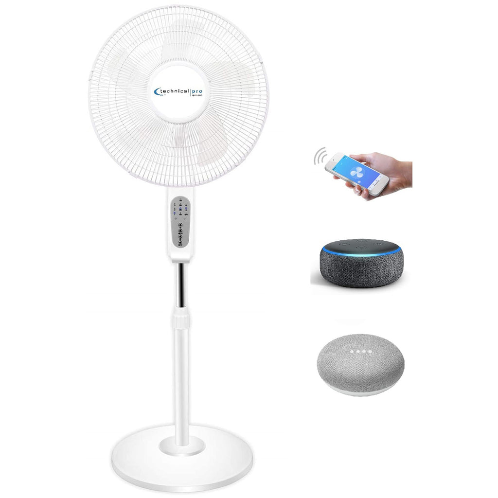 16” WIFI Enabled Oscillating Pedestal Fan Z348878