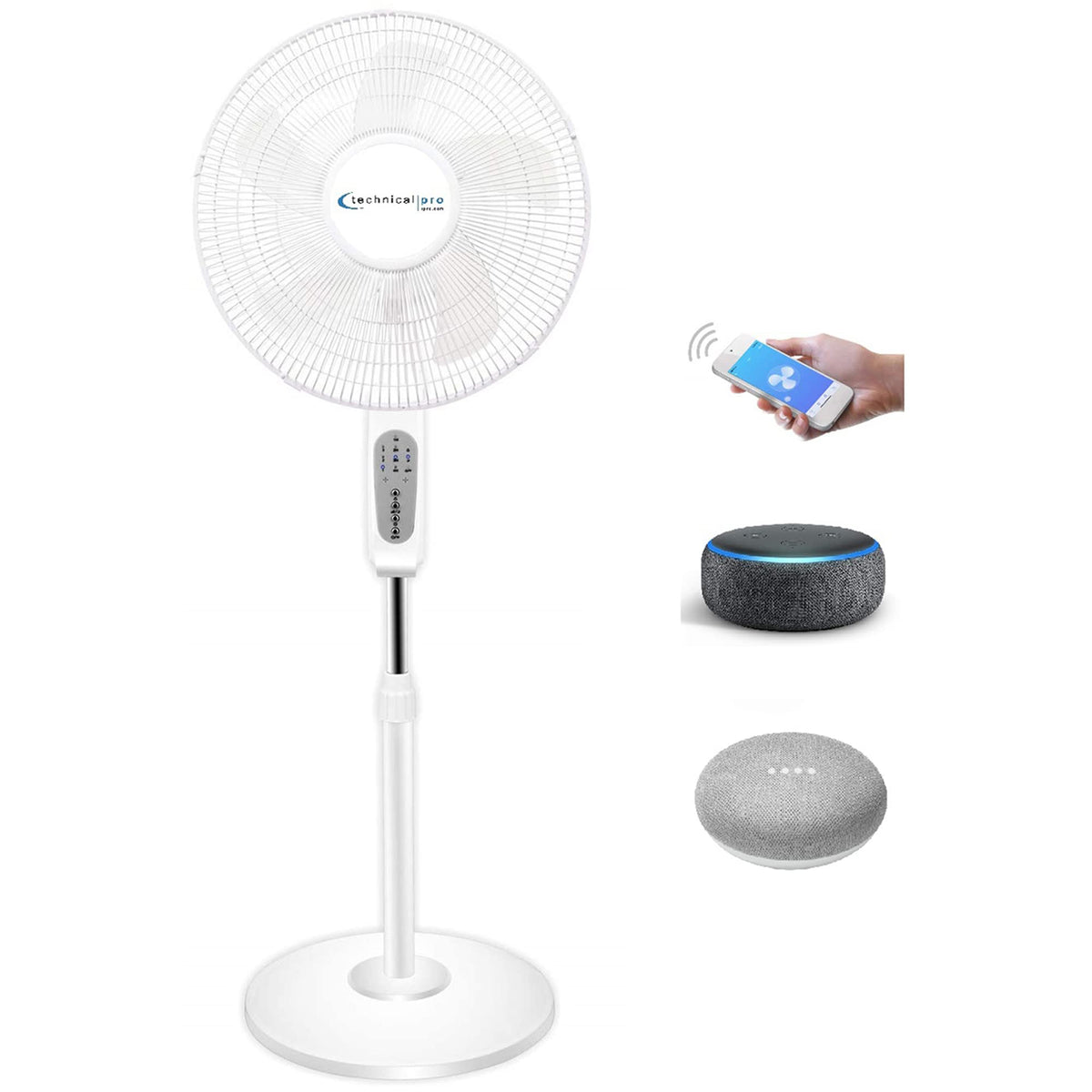 16” WIFI Enabled Oscillating Pedestal Fan Z348878