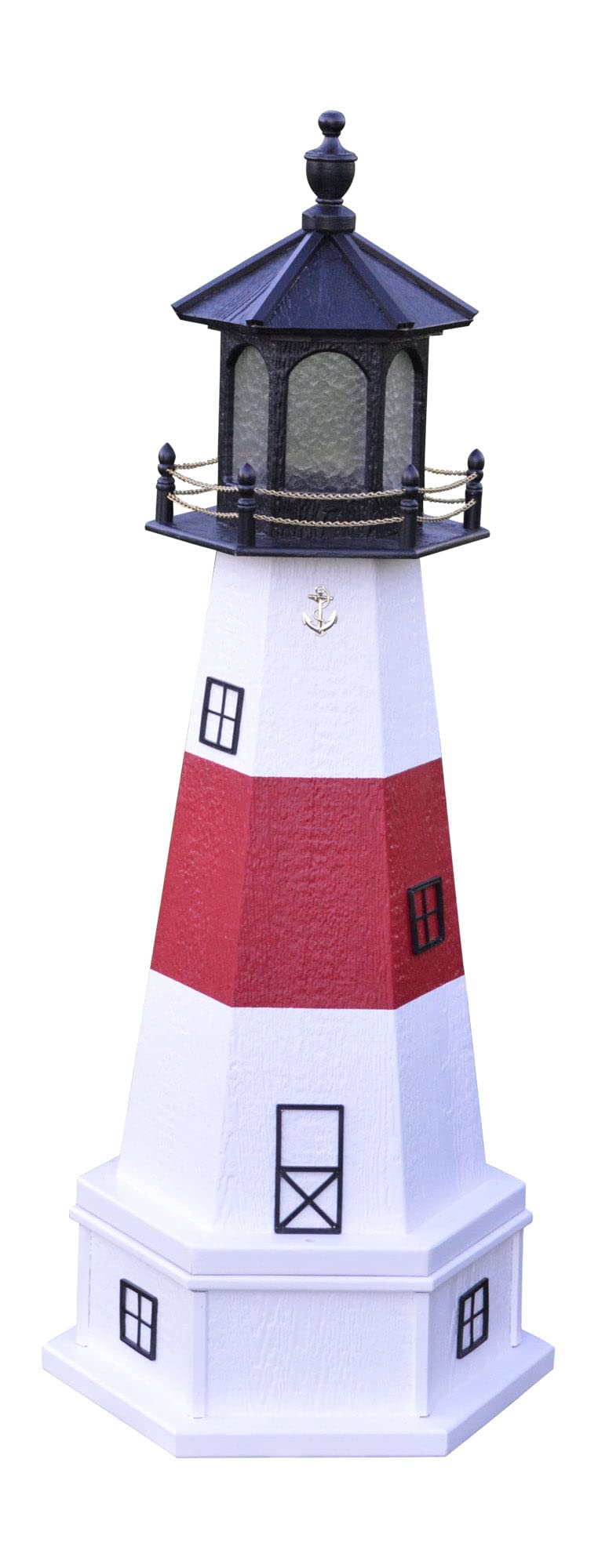 70" Tall Solar LED Outdoor Lighthouse with Base E36009