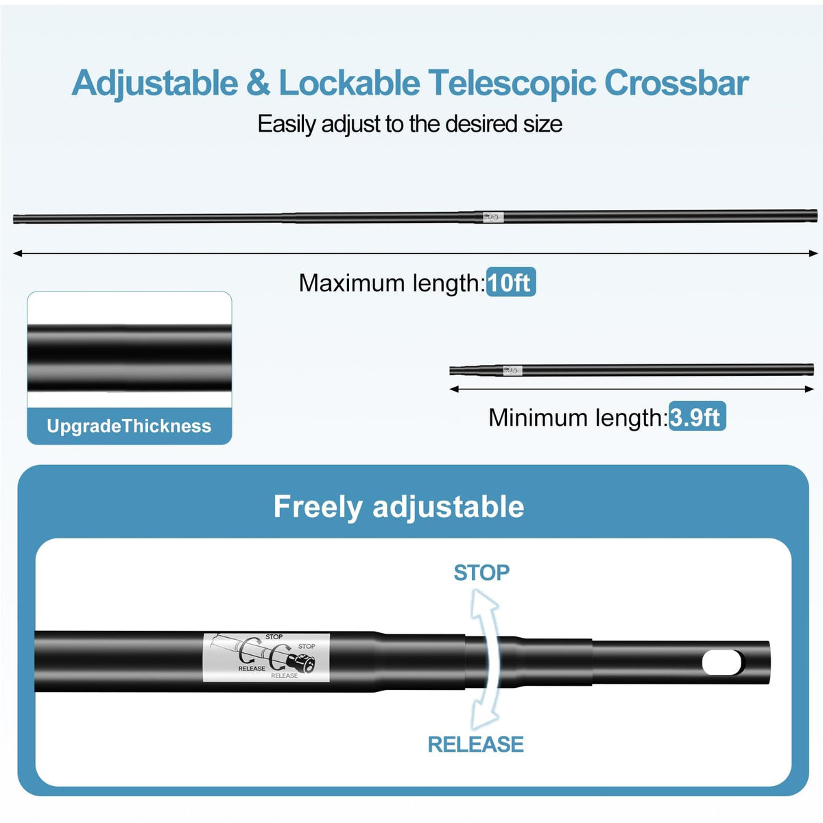 10x10Ft Heavy Duty Adjustable Backdrop Stand T147