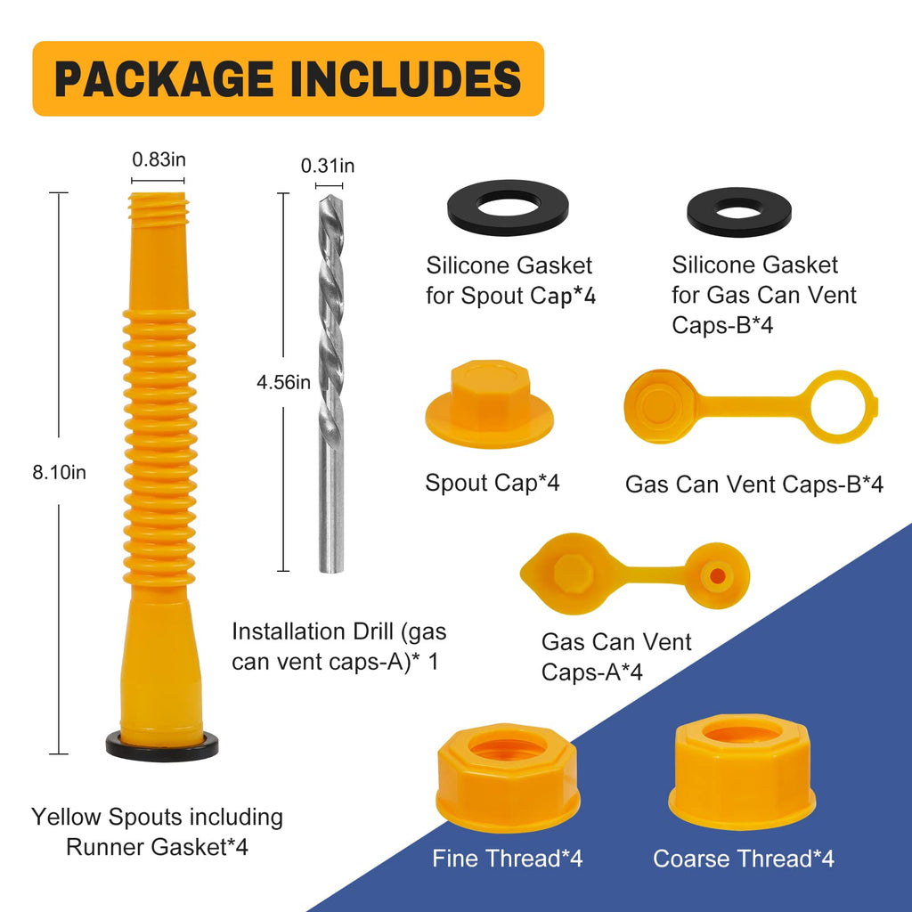 Gas Can Spout Replacement Kit 33 Pcs X142120