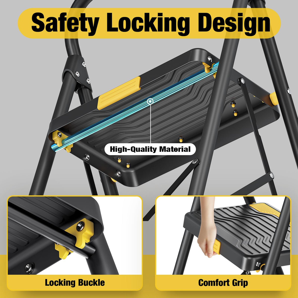 4 Step Ladder Black K787494