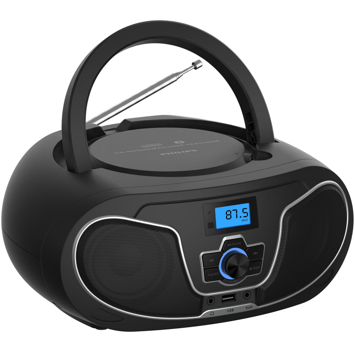 Portable Bluetooth CD Player Boombox with FM Radio H314764