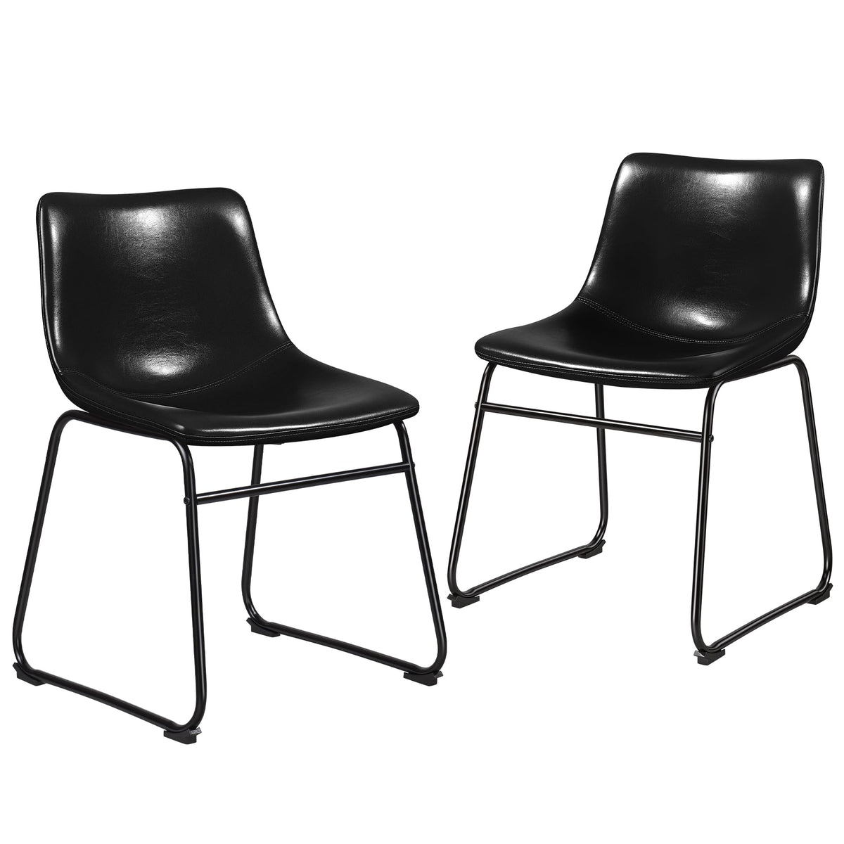 Faux Leather Bar Stools Set of 2 Q49141