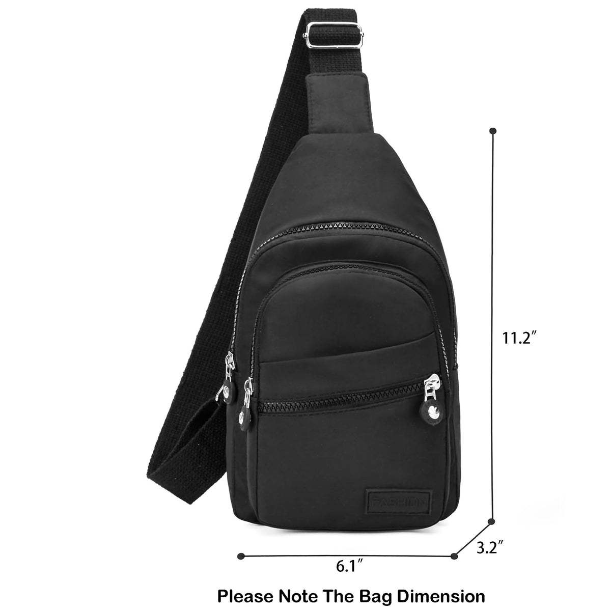 Small Black Sling Crossbody Bag B3405