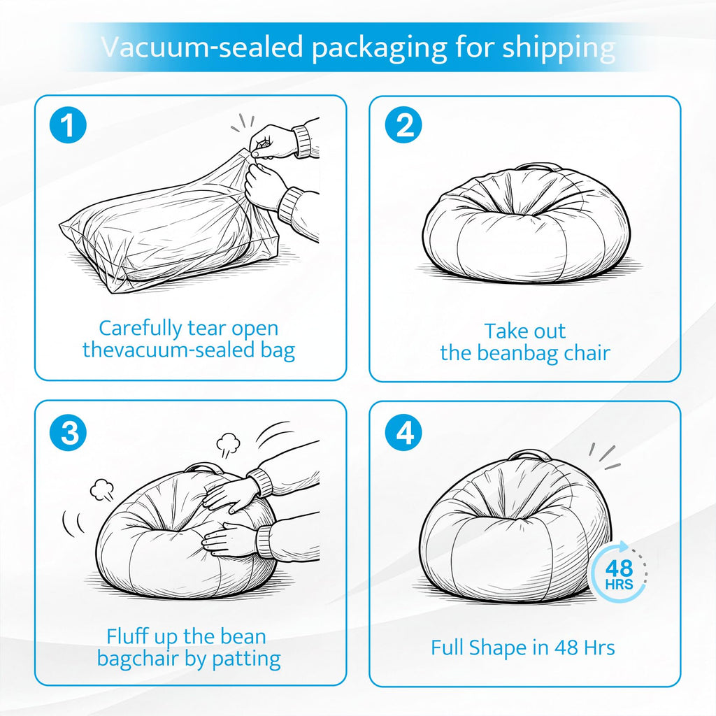 Kids Bean Bag Chair with Armrests N729