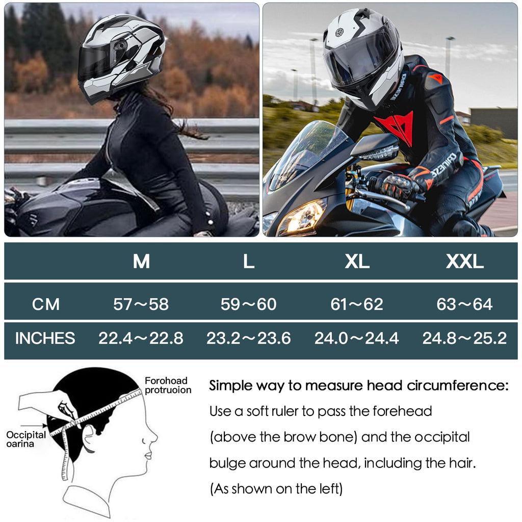 DOT Approved Flip Up Full Face Modular Motorcycle Helmet with Dual Visor O80219