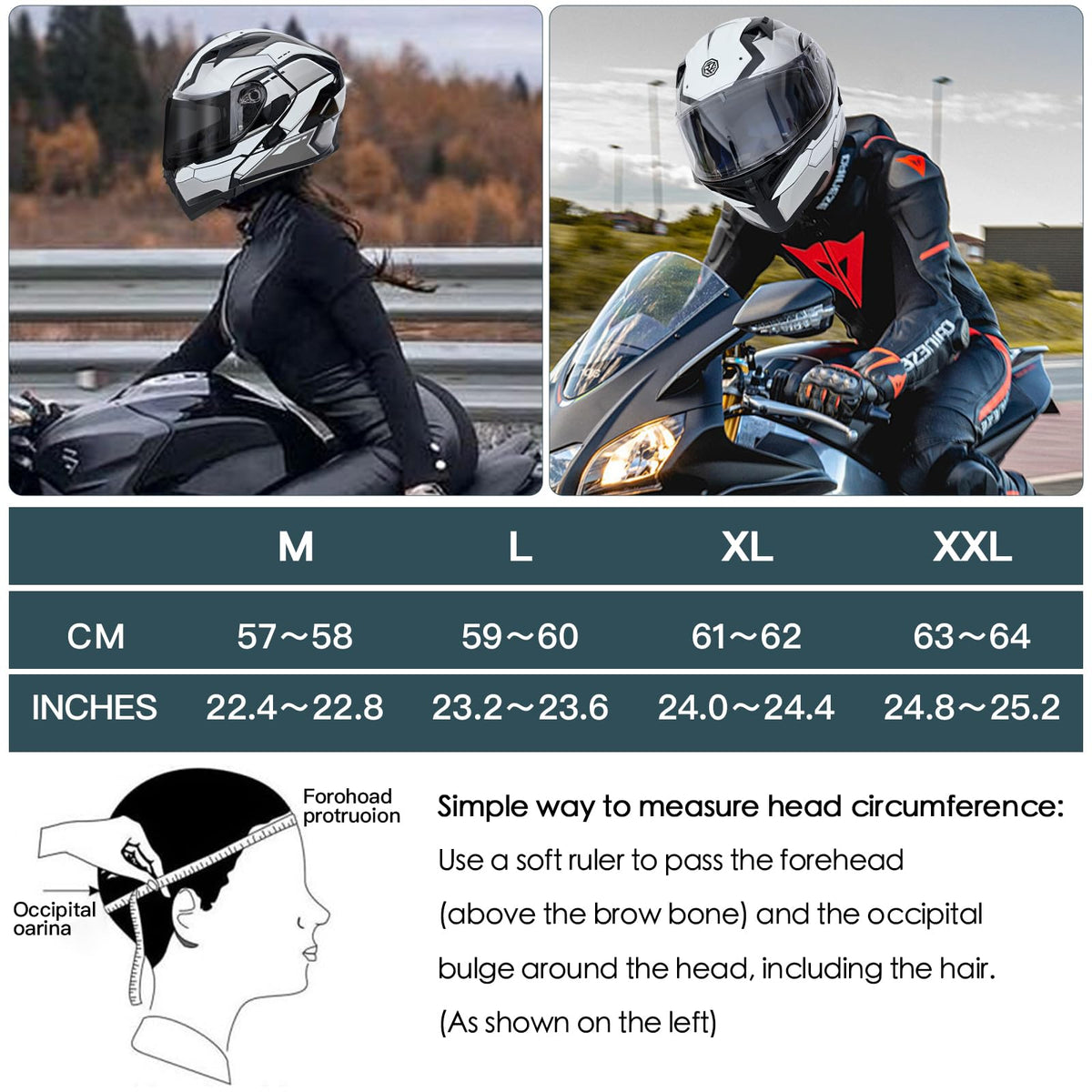 DOT Approved Flip Up Full Face Modular Motorcycle Helmet with Dual Visor O80219